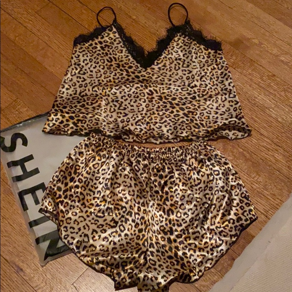 SHEIN leopard pajama set